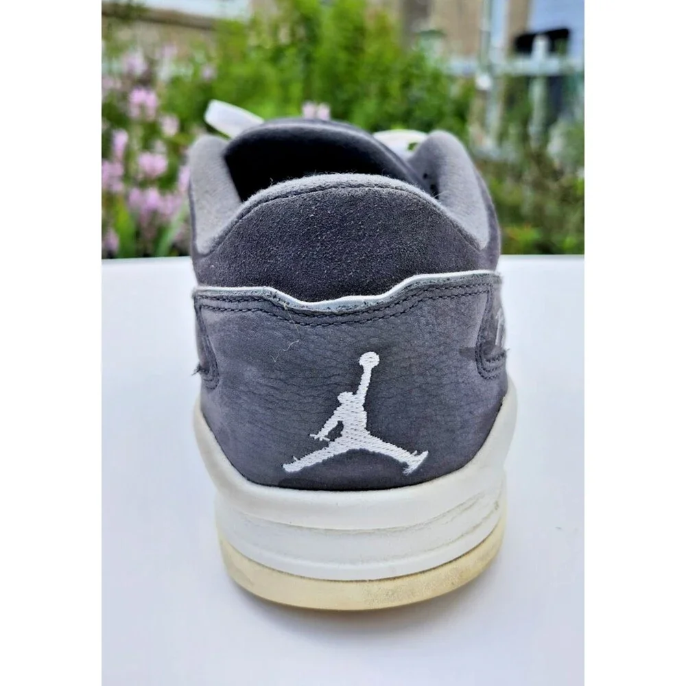 Jordan Flight Court Anthracite Gray Sail Suede Low Top Sneakers Men's Size 14